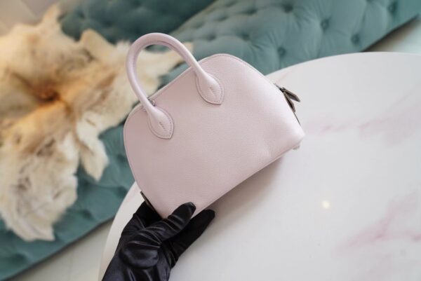 9f98f2a1a504e33 Sale Hermes Mini Bolide 18CM 09 Mauve Pale/ Three Colors Evercolor Silver Hardware
