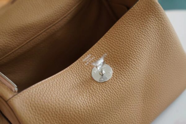 a0149c6332df2fc Full Handmade Hermes Lindy 26CM 0M Chai Clemence Leather Silver Hardware