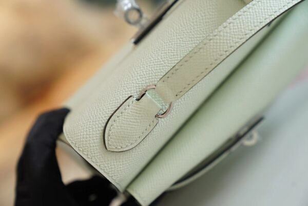a056807cbce753b Fashion Hermes Kelly II Sellier En Desordre 20 0S Vert Fizz Epsom Silver Hardware