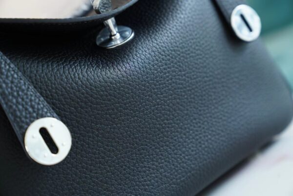 a0d9bb7a7bcbf84 God Factory Bags Factory Hermes CK89 Black Clemence Leather Lindy26CM Silver Hardware