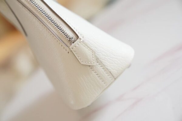 a13994191a46644 New Arrival Hermes Mushroom Chevre Leather Mini Bolide 18CM Silver Hardware