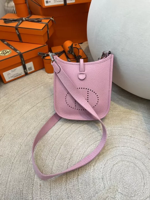 a18dfee78b619e3-jpg-1 Canada Ottawa Hermes Mini Evelyne 16CM X9 Mauve Sylvestre Clemence Silver Hardware