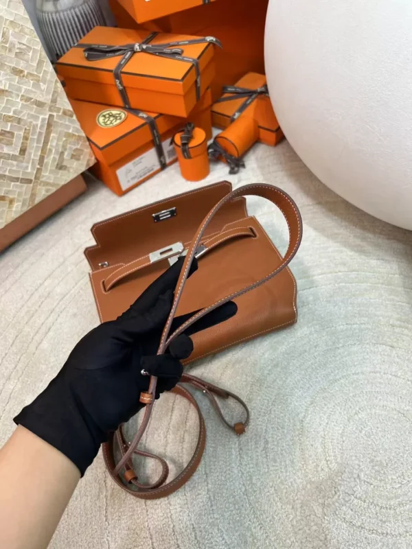 a2c240f05ee7b73-jpg USA Los Angeles 37 Gold Togo Kelly Depeches 25CM Clutch Bag Silver Hardware