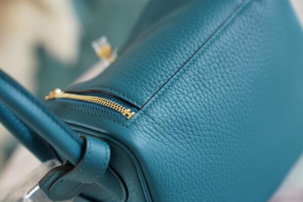 a2da03ff3bf6d2b Full Handmade Hermes W0 Bosphore Clemence Leather Mini Lindy19CM Gold Hardware
