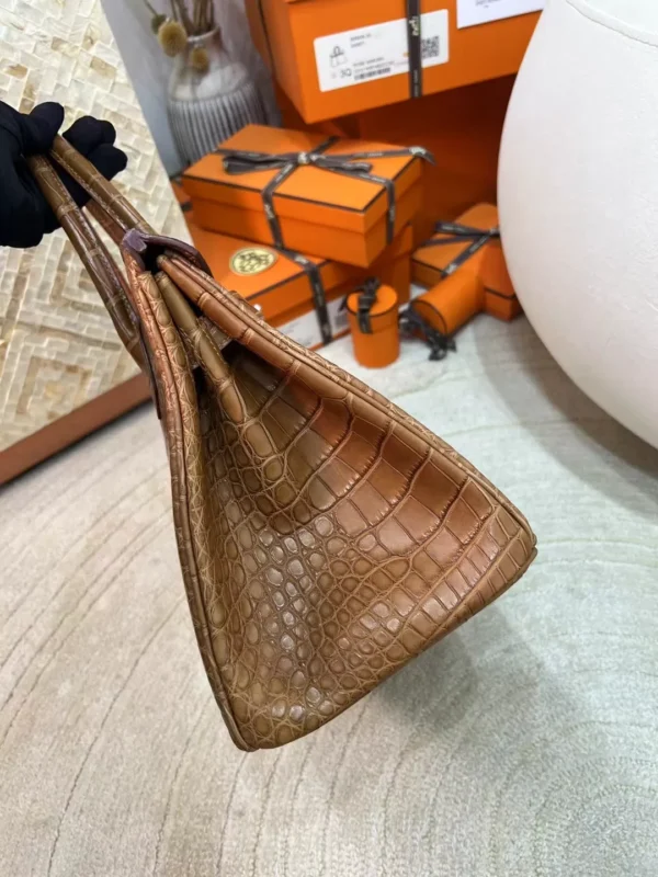 a3261d783541b1c-jpg Hong Kong Hermes CK37 Gold Matte Alligator Crocodile Birkin Bag 30CM Silver Hardware