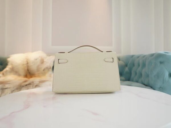 a32664bebe66c5a Australia Canberra Hermes Kelly Pochette 22CM Matte Alligator 8L Beton Silver Hardware