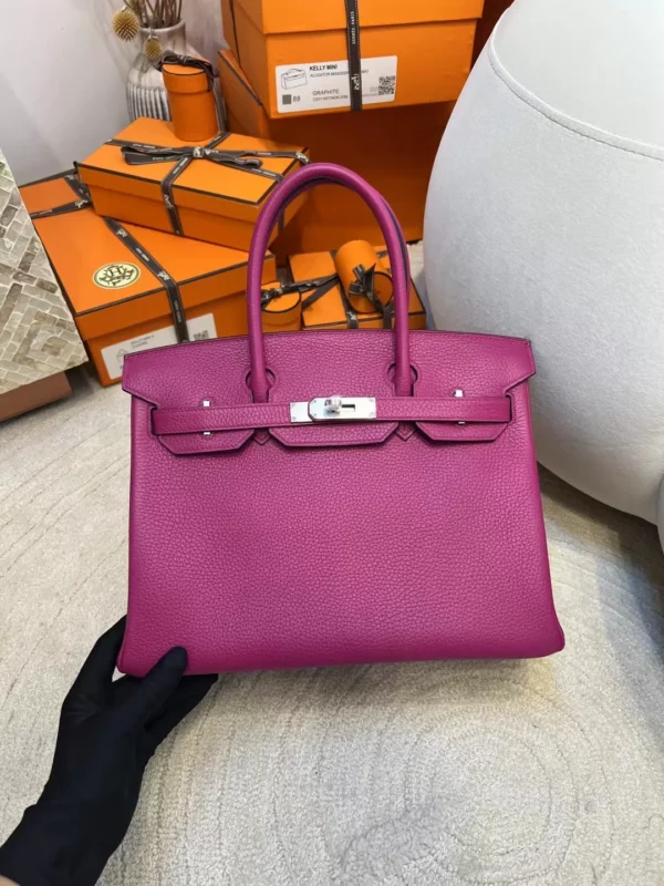 a3a1fac833aaf9f-jpg Canada Toronto Hermes L3 Rose Purple Birkin 30CM Togo Leather Silver Hardware