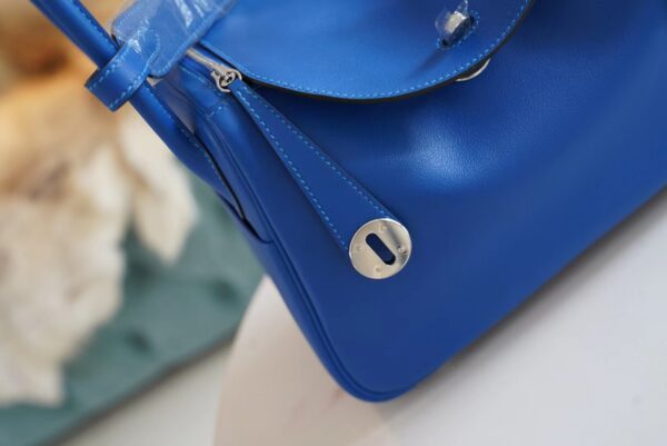 a4a63e13b87ac42 Wholesale Hermes Blue France Lindy 26CM Swift Leather Silver Hardware