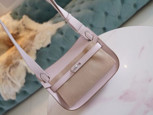 a50a8a0e9ca055f God Factory Bags Hermes Jypsiere Mini 09 Mauve Pale Evercolor Leather Silver Hardware