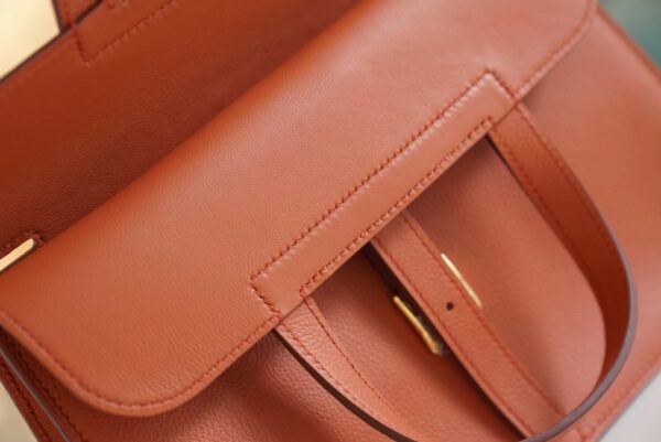 a59e56e807f7095-1 Discount Hermes Halzan25CM 36 Brique Evercolor Leather Silver Hardware