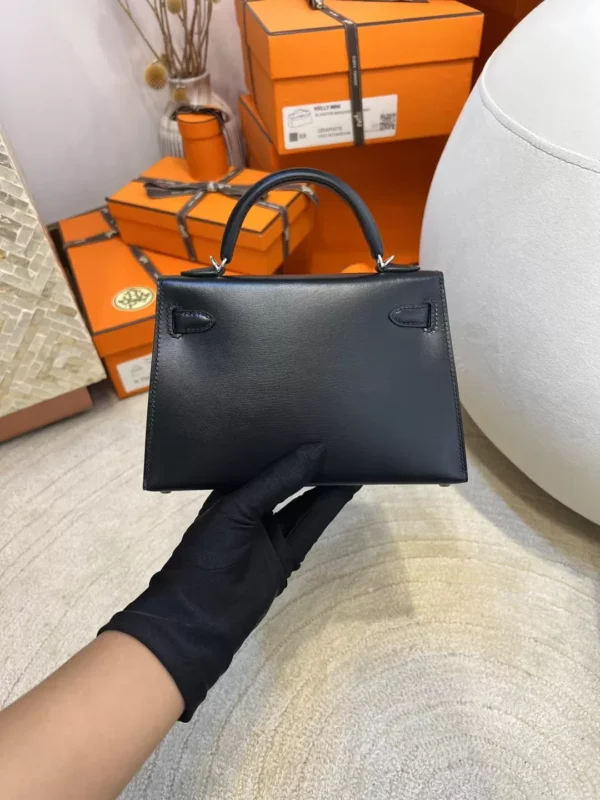 a5bde89ad1bda84-jpg Taiwan Hermes Mini Kelly 19CM 89 Noir Box Leather Silver Hardware