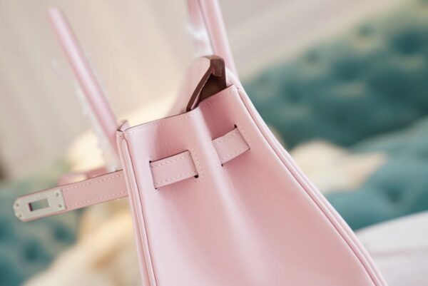 God Factory Bags Hermes Birkin Bag25CM 3Q Rose Sakura Swift Leather Silver Hardware