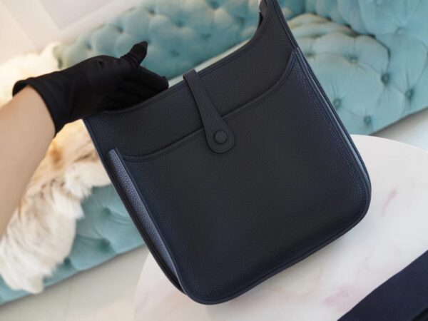 a653bccecff2503 Wholesale Hermes 2Z Blue Nuit TC Leather Evelyne 29CM Silver Hardware