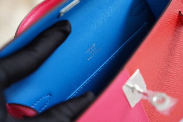 a6635dc59333168 God Factory Bags Hermes Mini Kelly II 19CM Three Colors Epsom Leather Silver Hardware