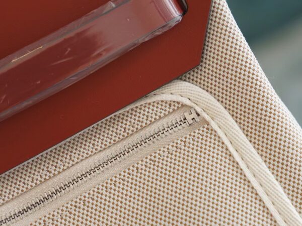 a69f92ed8df84f7 God Factory Bags Hermes Beton Canvas / Rouge Casaque Herbag 31CM Silver Hardware