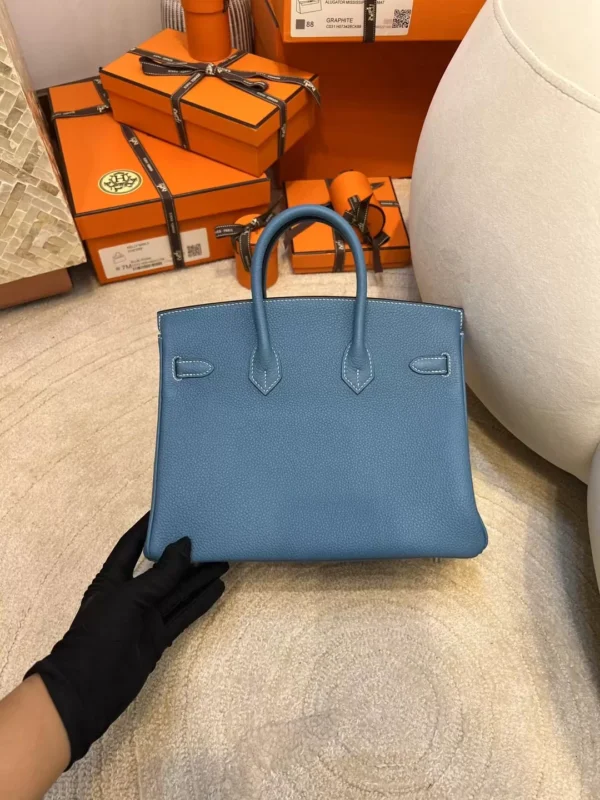 a75a3855c0639aa-jpg USA Los Angeles 75 Blue Jean Birkin 25CM Togo Leather Silver Hardware