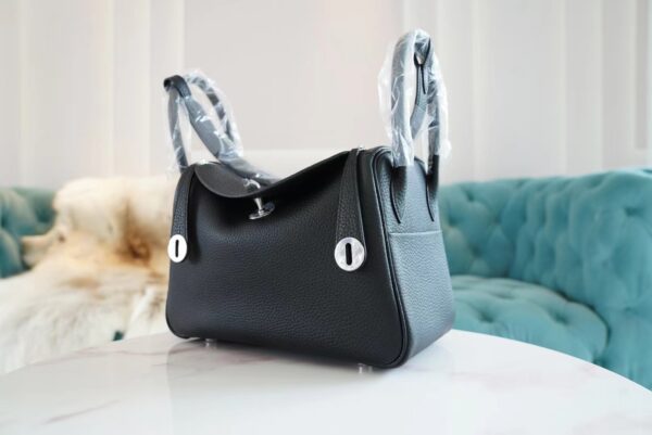 a827fa815328f2f God Factory Bags Factory Hermes CK89 Black Clemence Leather Lindy26CM Silver Hardware
