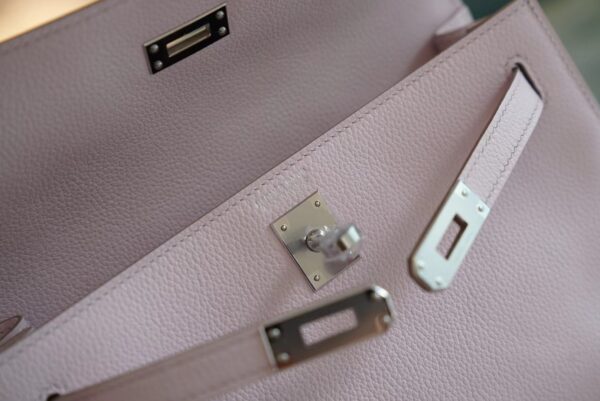 a8b5e2eba80f6e4 God Factory Bags Hermes Kelly Danse 22CM 09 Mauve Pale Evercolor Leather Silver Hardware