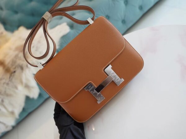 a903d9039895cca God Factory Bags Hermes CK37 Gold Constance 24CM With Mirror Epsom Silver Hardware
