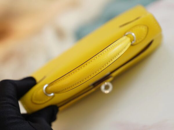 a94971b5187c43e God Factory Bags Hermes 9O Naples Yellow/8L Beton Inner Chevre Leather Mini Kelly19CM