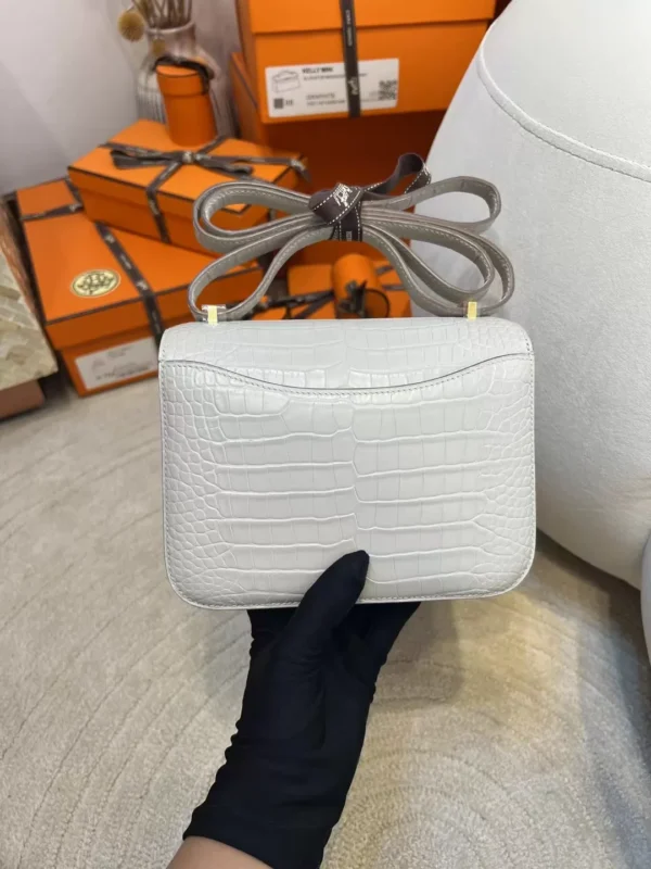 a9cc96bae35ecf5-jpg Hermes Constance 19CM 8L Beton Matte Alligator Crocodile Gold Hardware