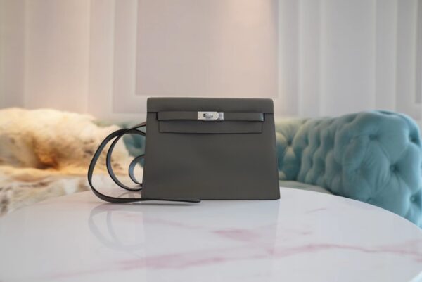 aa1222c24a603d8-1 God Factory Bags Hermes Factory 0L Gris Meyer Kelly Danse22CM Evercolor Leather Silver Hardware