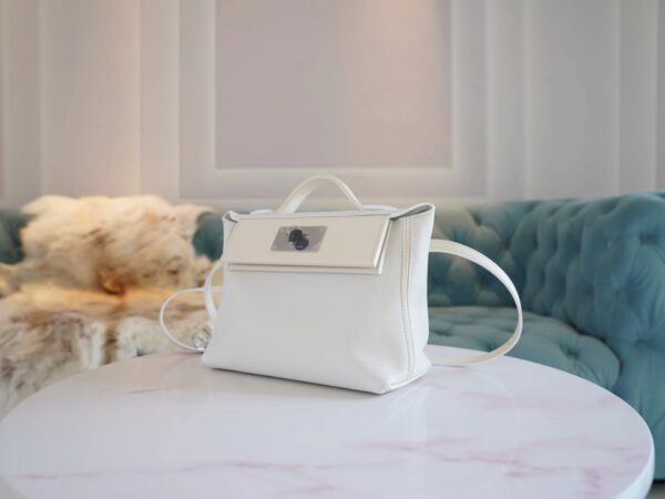 aa4c0cb7820a660 Discount Hermes Mini Kelly 24/24 01 Blanc & I2 Nata Evercolor Leather Silver Hardware