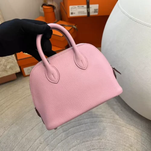 Canada Ottawa Hermes Mysore Chevre Mini Bolide 18CM X9 Mauve Sylvestre Silver Hardware