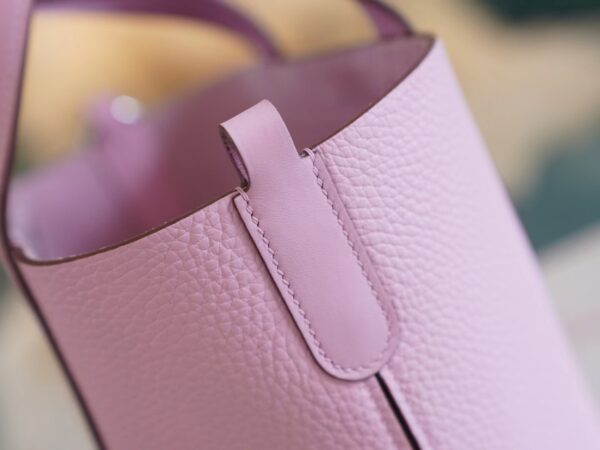 ab94abe40c67a0b Hand Stitching Hermes Clemence In The Loop Pouch X9 Mauve Sylvestre Silver Hardware
