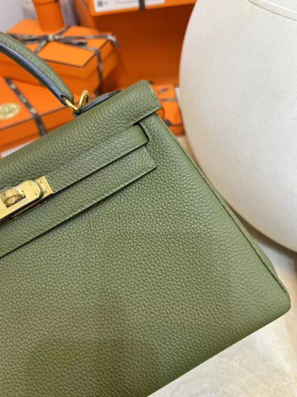 abf90c8658921dc-jpg Hermes Shop Kelly 25CM C6 Vert De Gris Togo Leather Gold Hardware
