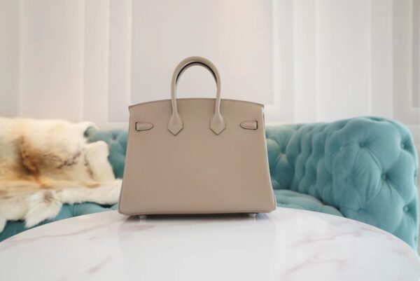 ac29df19457637f Full Handmade Hermes Birkin25CM CK81 Gris Tourterelle Togo Leather Silver Hardware