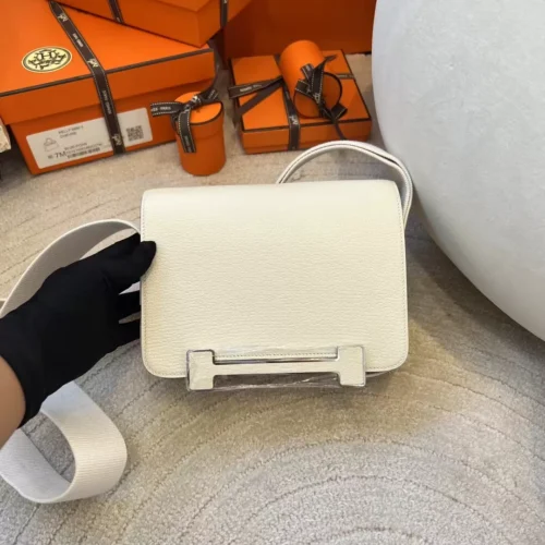 Handmade Hermes Geta 20CM Chevre Mysore I2 Nata Silver Hardware