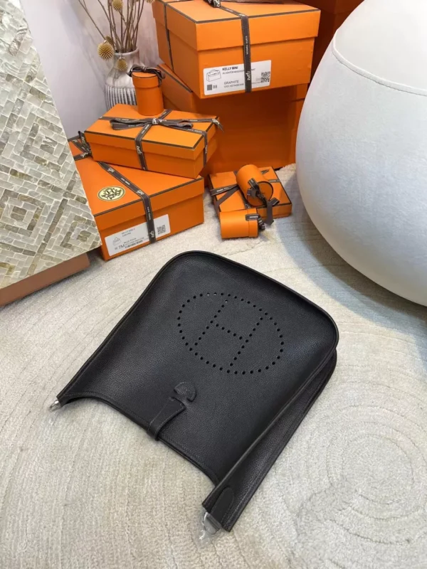 ad7cfdd67b624c8-jpg Hermes Boutique Barenia Leather Evelyne 29CM 46 Ebene Silver Hardware