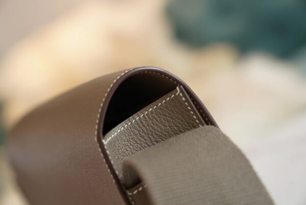 adc6086e9b6f1d2 God Factory Bags Hermes CK18 Etoupe Chevre Leather Geta 20CM Gold Hardware