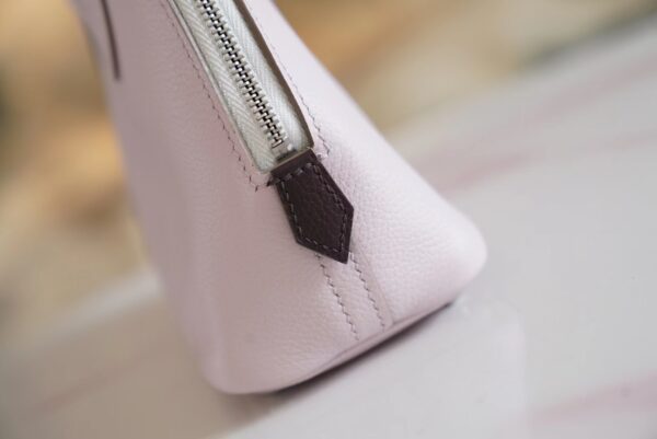 ae446a8845786bd Sale Hermes Mini Bolide 18CM 09 Mauve Pale/ Three Colors Evercolor Silver Hardware