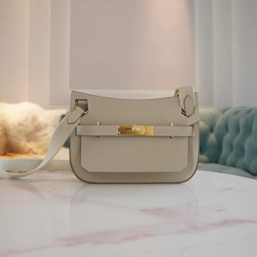 God Factory Bags Factory Hermes 8L Beton Jypsiere Mini 23CM Evercolor Leather Gold Hardware