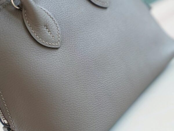 af3c46f8b100aff Discount God Factory Bags Hermes 8F Etain Evercolor Leather Mini Bolide18CM Silver Hardware
