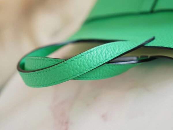af4ca16a04cdcfb Australia Sydney Hermes Halzan 25CM Clemence 0Z Vert Fizz/ 0S Vert Fizz Silver Hardware