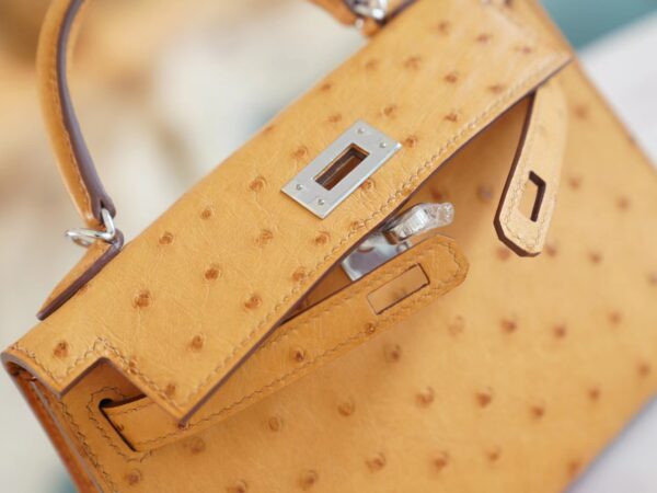 af988d0c680869c Hermes Boutique Tabac-Camel South Africa KK Ostrich Mini Kelly II 19CM