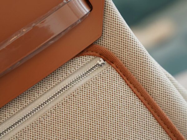 b0095ed4b6fe739 God Factory Bags Hermes Herbag 31CM Beige Canvas CK37 Gold Barenia Silver Hardware