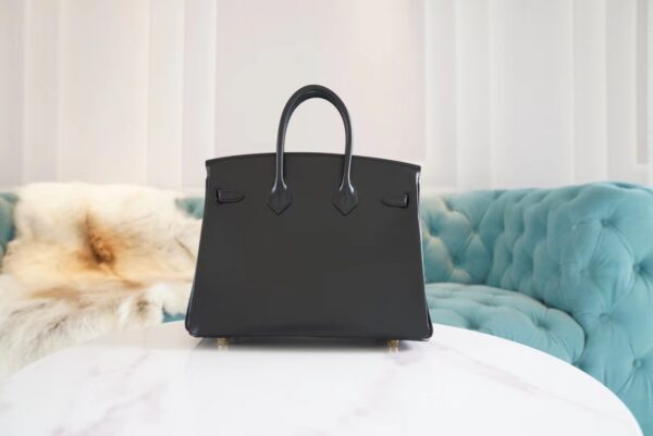 b02f27b30e312b0 Full Handmade God Factory Bags Hermes CK88 Black Box Leather Birkin25CM Gold Hardware