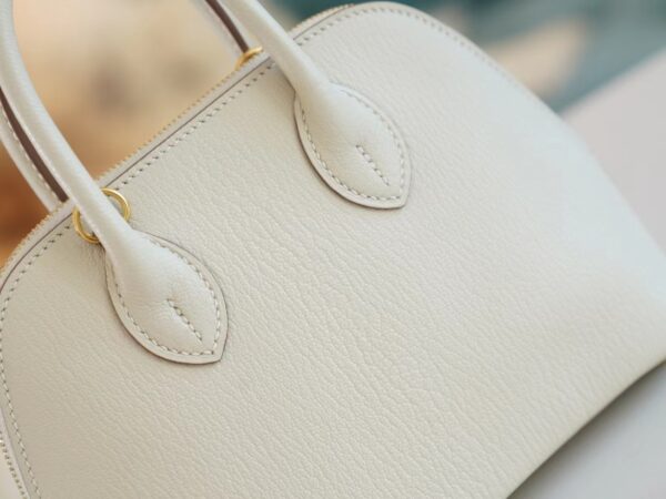 b1c199d9375f81a Fashion God Factory Bags Hermes Mini Bolide18CM C10 Craie Chevre Leather Gold Hardware
