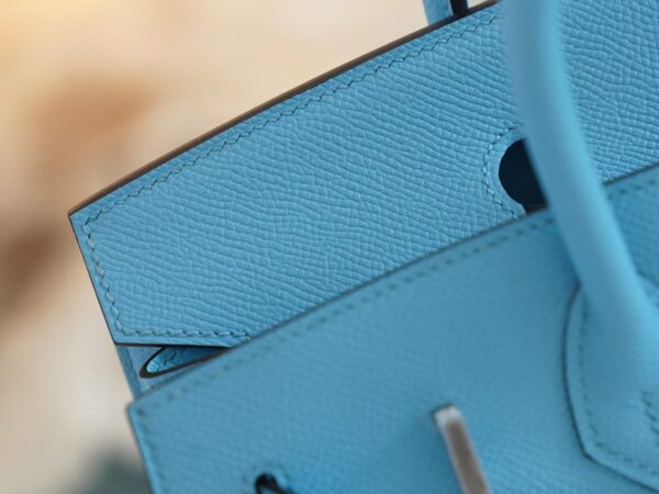 b1c247da3041395 God Factory Bags Factory Hermes Birkin Sellier 25CM 7N Celeste Epsom Silver Hardware