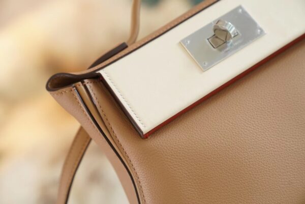 b1f0aaa2e43f7b4 God Factory Bags Factory Hermes Mini Kelly 24/24 0M Chai Three Colors Evercolor Leather