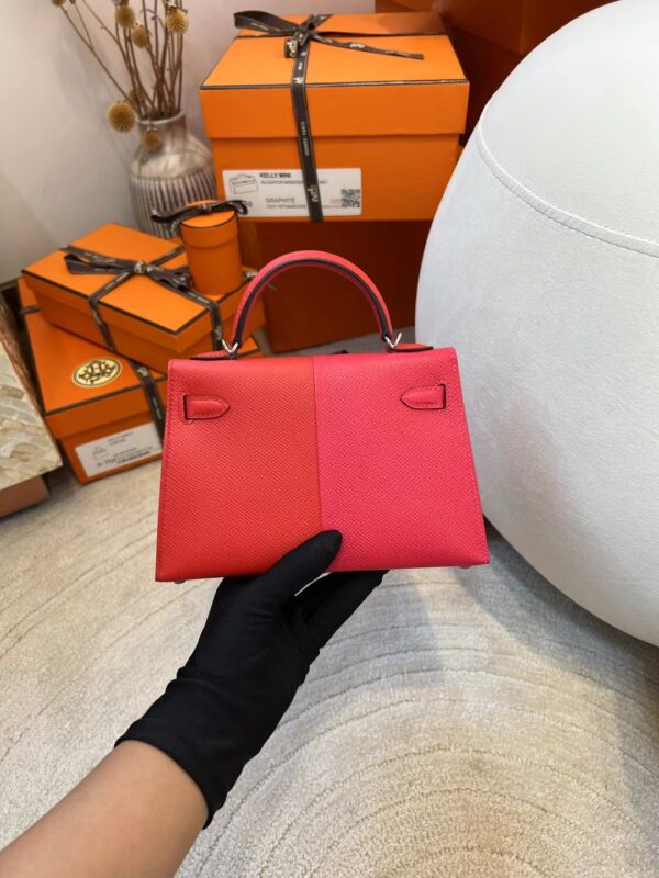 b206c27c5eda210 USA Los Angeles Hermes Three Colors Epsom Mini Kelly 19CM Silver Hardware