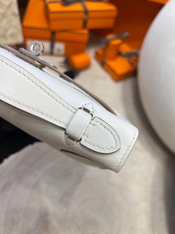b20fd9c00fe4201 Hermes Factory Kelly Pochette 22cm Swift Leather 80 Gris Pearl Silver Hardware