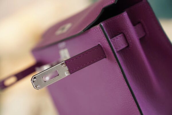 b29cb95d0ffc873-1 Full Handmade Hermes Kelly Danse22CM P9 Anemone Evercolor Leather Silver Hardware