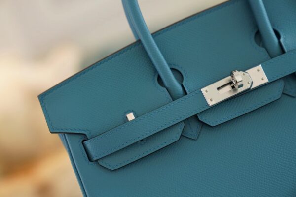 b3533e3ffa71bf3 Fashion Hermes Birkin 25CM Epsom 7B Turquoise Silver Hardware