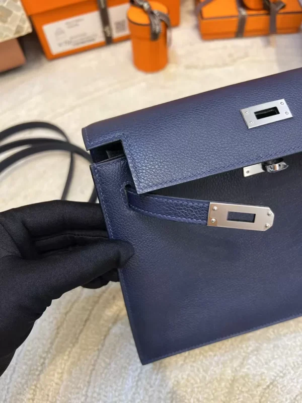 b44387304819433-jpg USA Washington Hermes Kelly Danse 22 Evercolor 2Z Blue Nuit Silver Hardware