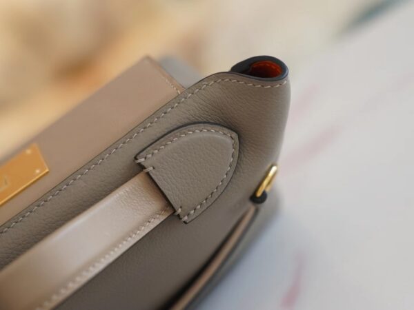 b4484f37625db78 Fashion Hermes Beige De Weimer / Etoupe Mini Kelly 2424 Evercolor Gold Hardware